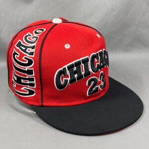 Malaki Chicago Legend 23 Snapback Hat Cap Red Retro Pinstripe Streetwear Mens